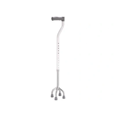 Image of Drive Devilbiss Aluminium Height Adjustable Quad Cane Walking Aid Small Base, 14 cm X