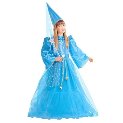 Image of Children&#039;s Magic Fairy Blue 128cm Costume Small 5 7 yrs (128cm) for Fairytale Fancy Dress
