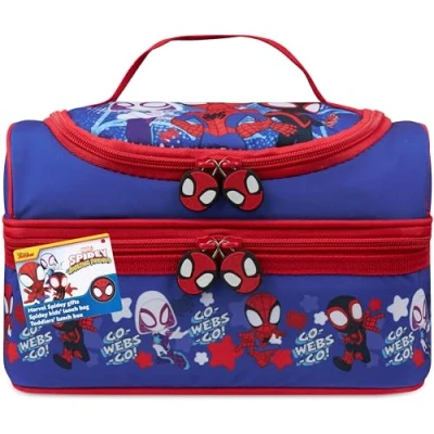Image of Get Trend Marvel Spidey Lunch Bag for Kids Insulated Box with Compartments Snacks Food Carrier School Picnic Cooler (Blue/Red Spidey)