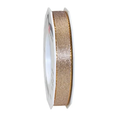 Image of C.E. Pattberg WIEN Gift Ribbon in Gold, 22 yards of Metallic Mesh for Wrapping, 0.59 inches width, Accessories Decoration &amp; Handicrafts, Presents, every occasion