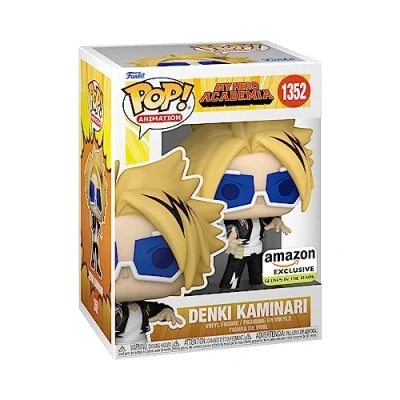 Image of Funko POP! Animation: MHA Kaminari Denki Glow In the Dark My Hero Academia Amazon Exclusive Collectable Vinyl Figure Gift Idea Official Merchandise Toys for Kids &amp; Adults Anime Fans