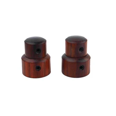 Image of Guyker 2Pcs Red Sandalwood Concentric Stacked Knobs, Dual Dome Control High Grade Volume Tone Knob Replacement for Electric Guitar or Precision Bass