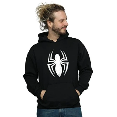 Image of Marvel Men&#039;s Spider Man Ultimate Logo Hoodie Black Large