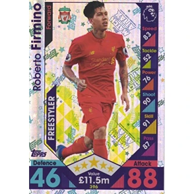 Image of Topps Match Attax 2016/2017 Roberto Firmino (Liverpool FC) Freestyler 16/17 Trading Card