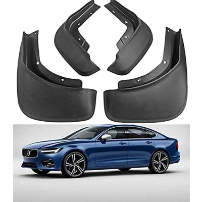 Image of 4 Pcs Rubber Mud Flaps Mudguards for Volvo S90 2018 2019, Front/Rear Wheel Mudflaps Splash Guards, Fenders with Screws, Exterior Styling Protection Accessories