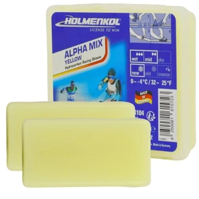 Image of Holmenkol Alphamix Yellow 2x35g Ski and snowboard wax