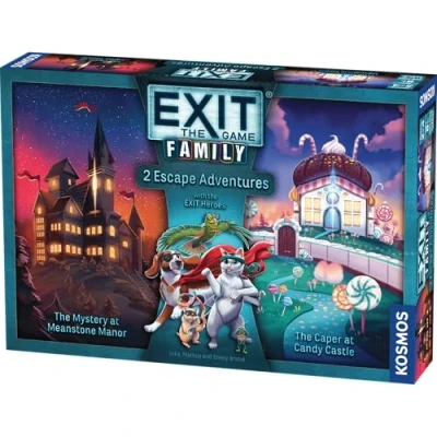 Image of Thames &amp; Kosmos EXIT: Family Heroes, 2 Escape Room Card Games, Games For Game Night, Fun the Whole Family, to 4 Players, Ages 8+