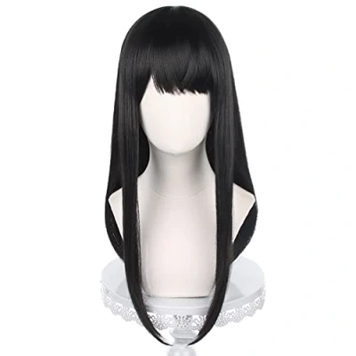 Image of HIROAKIYA Asa Mitaka Wig, Chainsaw Man Cosplay Wig with Cap, Length approx.60cm