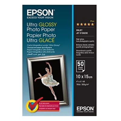 Image of Epson S041943 Ultra Glossy photo paper 100 x 150 mm 50 sheet(s), White