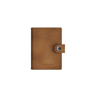 Image of Ledlenser Premium Accessories Lite Wallet, Rechargeable RFID Wallet for Men, Leather Card Power Bank, LED Torch 150 Lumens (12 Hours Run Time) Blocking Holder (Classic Caramel)