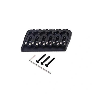 Image of Alnicov 6 string Saddle Bridge for Electric Guitar/Strings through body