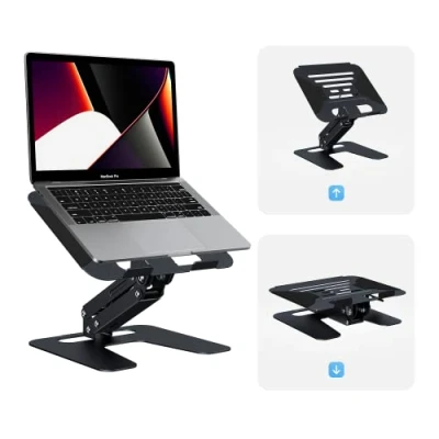 Image of GIISSMO Laptop Stand Height Adjustable Riser Vented Aluminum Desk Notebook Holder Compatible with 10 17&#039;&#039; MacBook Pro/Air Dell Lenovo Samsung Acer Huawei MateBook