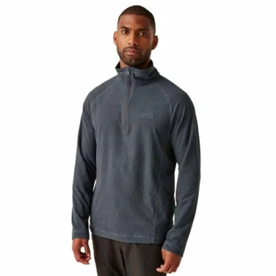 Image of Regatta Men&#039;s Montes Lightweight Half Zip Fleece Stormy Weather Black, Size: M