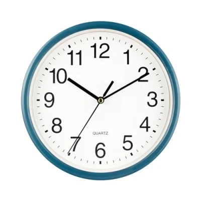 Image of FEIGAO 6in,Clock,Small Clock,Wall Clock For Bedroom,Silent Wall Clock,For Any Room In Home Dining Kitchen Office School (Color : Dark blue)