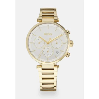 Image of BOSS Majesty Sport Chronograph watch goldcoloured/silvercoloured/white, Women&#039;s, Size: One Size, Gold coloured/silver coloured/white