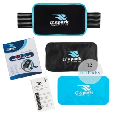 Image of Gel Packs (3 Piece set) Reusable Ice for Injuries, Heat Pack &amp; Pack, Relieve Muscle/Joint Pain, Swelling/Inflammation More. Adjustable Strap 4 Arm/Leg/Knee/Back/Shoulder Hot Cold Therapy