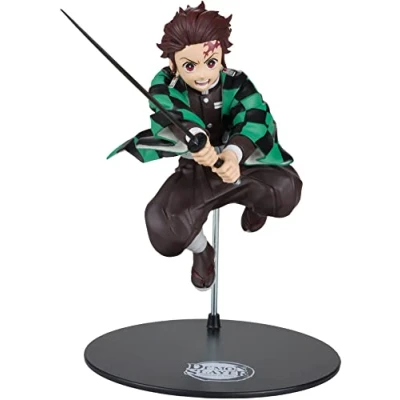Image of McFarlane Toys, Demon Slayer 12 inch Tanjiro Kamado Action Mega Figure, Netflix Anime Series Collectible Figure with Collectors Stand Base Ages 12+