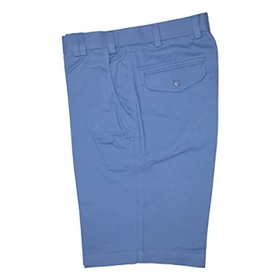 Image of MB CLOTHING Expandable Waist Chino Shorts Classic Side Elastic Chinos Zip Fly 32 34 36 38 40 42 44 46 48 50 52 54 (36, Soft Blue)