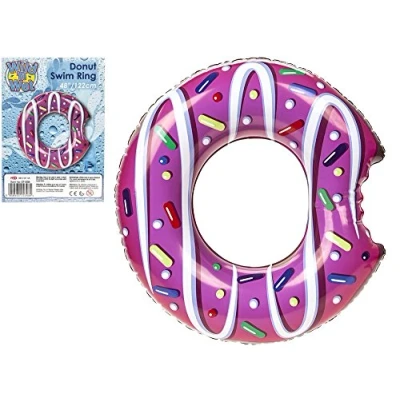 Image of Inflatable Giant Donut Design Float for Swimming Pool or Beach Sea