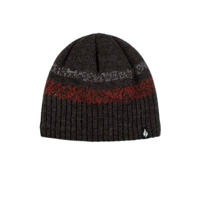 Image of Mens 1 Pack SOCKSHOP Heat Holders Tromso Deep Rib Hat Anthracite Melange One Size