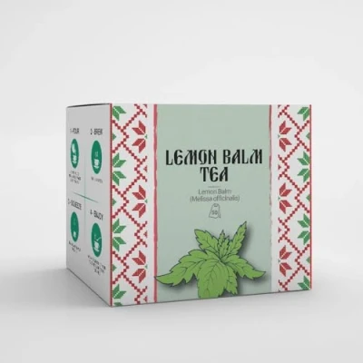 Image of Lemon Balm Tea by Amelia Rose Melissa Officinalis 50 Bags 100% Natural Bulgarian Herbal Relax Sleep