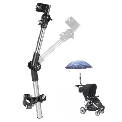 Image of Adjustable Umbrella Mount Stand, Bicycle Bar Holder Wheelchair Stand Handle for Buggy Baby Stroller Pram Scooter
