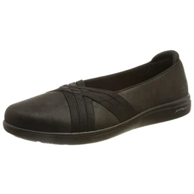 Image of Skechers Women&#039;s Arch FIT Uplift Precious Slipper, Black Textile, 4 UK