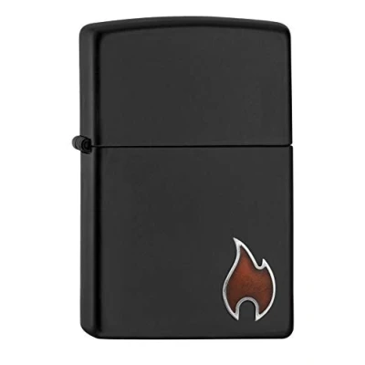 Image of Zippo Lighter, Metal, Black Matte, Normal