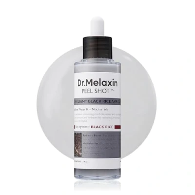 Image of Dr.Melaxin Peel Shot Glow Black Rice Peeling Ampoule Soft Exfoliating Face And Body Scrub Dead Skin Cells Blackheads Remover For All Types Korean Care 80Ml