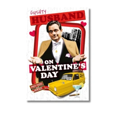 Image of Only Fools And Horses Valentine&#039;s Day Card, Cushty Husband on Day, Valentine Card Hubby