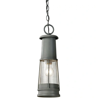 Image of Chelsea Harbor 1 Light Outdoor Ceiling Pendant Storm Cloud, E27