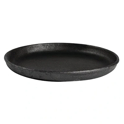 Image of Olympia Round Cast Iron Sizzle Platter 220mm Serving Catering Tray Commercial