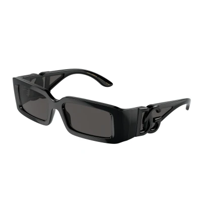 Image of Dolce&amp;Gabbana Unisex Sunglasses, Size: 53, Black/dark grey