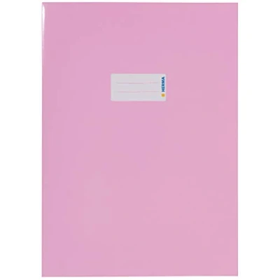 Image of HERMA 19805 Notebook Covers A4 Cardboard Pink, Pack of 10, with Labelling Field Made Sturdy and Extra Strong Paper, Cover Set for School Notebooks, Coloured