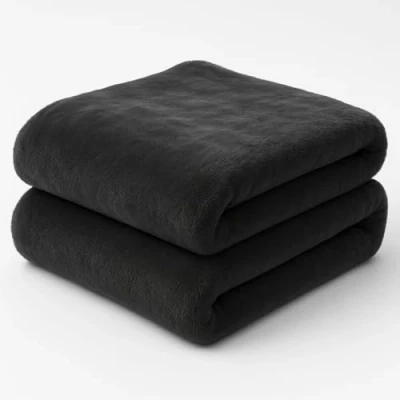 Image of Dreamcatcher Luxurious Black Faux Fur Throw Blanket 160 x130cm, Large Blankets and Throws Fleece Blanket, Ideal Fluffy for Sofas, Beds, Chairs Couch
