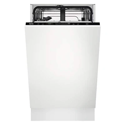 Image of AEG 6000 SatelliteClean Built In Slimline Dishwasher FSE62407P, 45 cm, Fully Intergrated, 9 place settings, 7 Programmes, 46 dB Noise Level, White [Energy Class E]