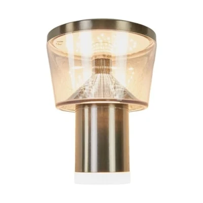 Image of Outdoor Wall Light &#039;Antje&#039; (Modern) in Silver (1 Source,) from Lindby lamp for Exterior/Interior Walls, House, Terrace und Balcony