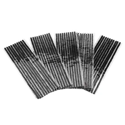 Image of 50pcs Tire Repair Strings Rubber Strips Plugs Black Tubeless Tyre Puncture Seal Car Motorcycle 200*3.5mm
