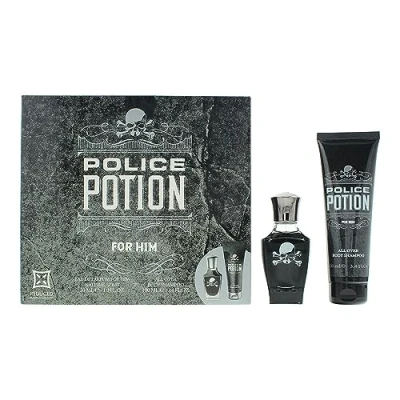 Image of Police Potion For Him 2 Piece Gift Set: Eau de Parfum 30ml Shower Gel 100ml