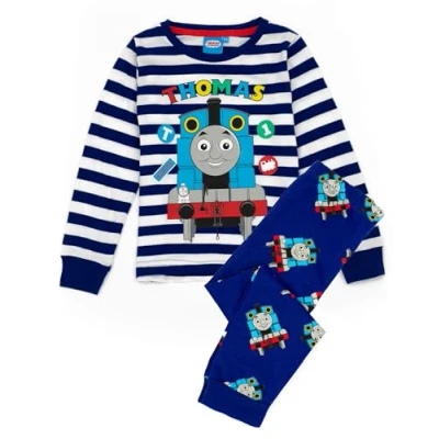 Image of Thomas And Friends Pyjamas For Boys Kids Tank Engine Trains Long Or Short Option Children&#039;s Toys PJs Clothing Merchandise 18 24 Months