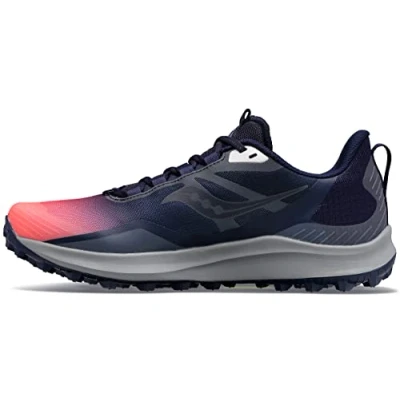 Image of Saucony Men&#039;s Peregrine 12 Trail Running Shoe, Night Lite, 11 UK