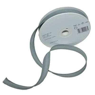 Image of Inastri 14/ 4/ 4 mm Cotton Bias Binding, Grey (Mid Grey) 26