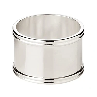 Image of Edzard Round Silver Plated Napkin Rings (Set of 6), Stainless Steel,