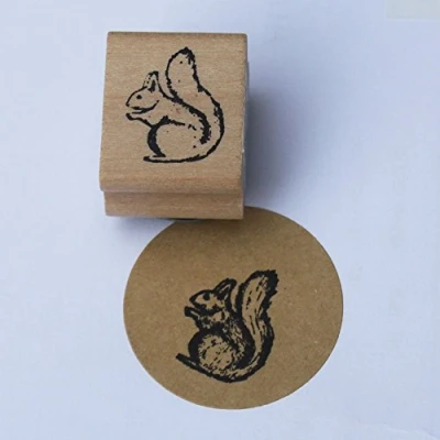 Image of East of India Mini Squirrel Rubber Stamp Craft/Card Making/Scrapbooking