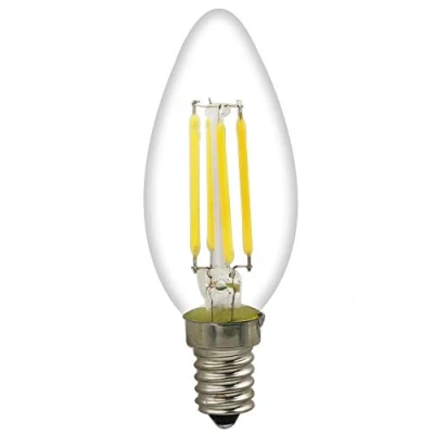 Image of 1 x E14 LED lamp, C35, 4 W, 360 lm, replaces 30 W halogen, warm white 2700 K, not dimmable, light bulb 360.