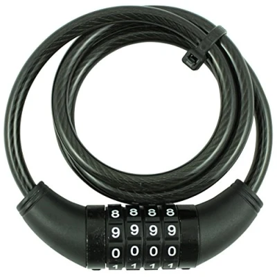 Image of TIMCO Steel Braided Combination Cable Lock 8mm x 1m