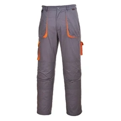 Image of Mens Portwest Texo Contrast Trouser Grey