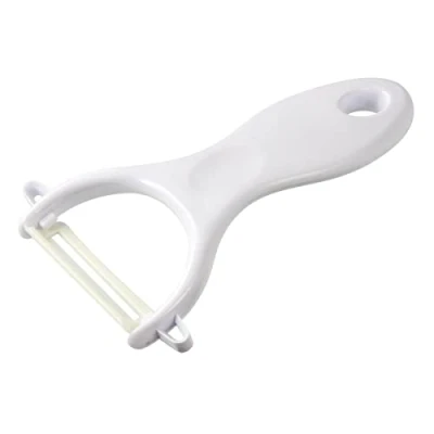 Image of Fackelmann Y Peeler, Ceramic Blade and Plastic Handle, 13.5x8x1.5cm, White or Green