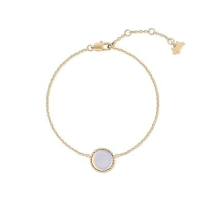 Image of RADLEY Womens 18ct Gold Plated Semi Precious Opal Charm Bracelet