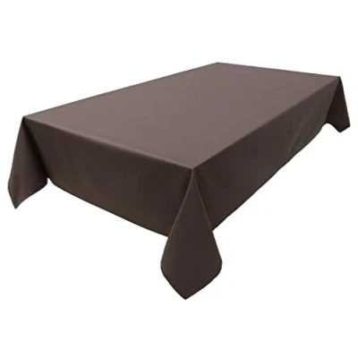 Image of Lemos Home Premium Tablecloth 100% Cotton Concept Collection Choice of Colours and Sizes (Tablecloth 150 x 350 cm, Chocolate)